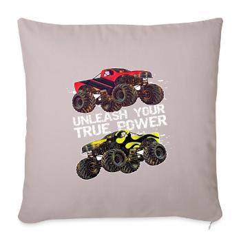 Monster truck - Sofa pillowcase 17,3'' x 17,3'' (45 x 45 cm) - light taupe - Front