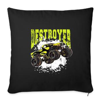 Monster Truck - Sofa pillowcase 17,3'' x 17,3'' (45 x 45 cm) - black - Front