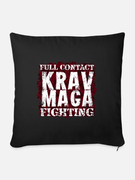 Krav Maga Nahkampf Selbstverteidigung - Sofakissenbezug 45 x 45 cm - Schwarz