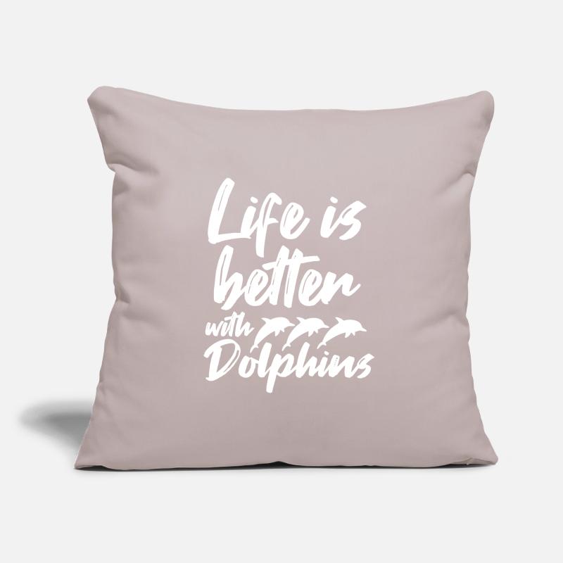 Dauphin Housse de coussin décorative 45 x 45 cm