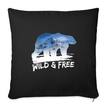 Polar bear polar bear north pole climate change gift - Sofa pillowcase 17,3'' x 17,3'' (45 x 45 cm) - black - Front