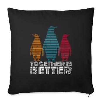 Penguin gang - Sofa pillowcase 17,3'' x 17,3'' (45 x 45 cm) - black - Front