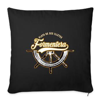 Formentera Spain Mediterranean Boat Tour Travel - Housse de coussin décorative 45 x 45 cm - noir - Devant