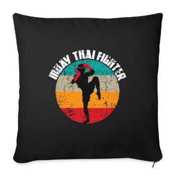 Muay Thai - Sofakissenbezug 45 x 45 cm - Schwarz - Vorne