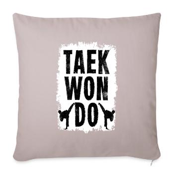 Taekwondo - Housse de coussin décorative 45 x 45 cm - taupe clair - Devant
