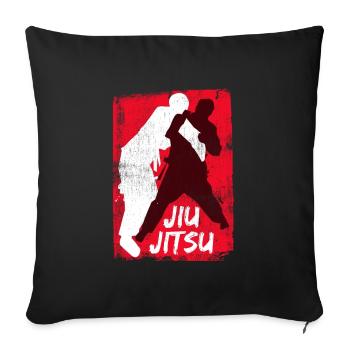 Arts martiaux arts martiaux arts martiaux arts martiaux - Housse de coussin décorative 45 x 45 cm - noir - Devant