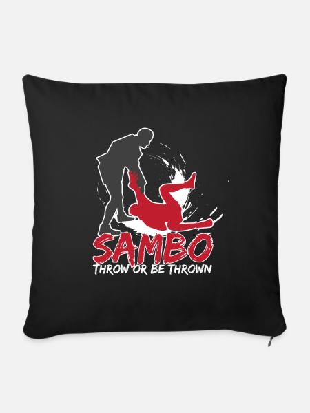 Sambo Combat Sport Geschenk - Sofakissenbezug 45 x 45 cm - Schwarz