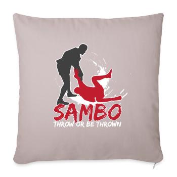 Sambo Combat Sport Gift - Housse de coussin décorative 45 x 45 cm - taupe clair - Devant