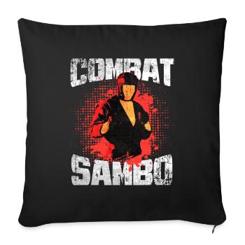 Sambo Kaempfer Geschenk - Sofakissenbezug 45 x 45 cm - Schwarz - Vorne