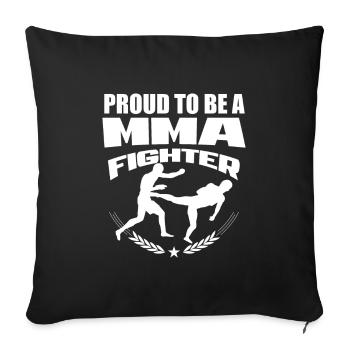 MMA - Sofakissenbezug 45 x 45 cm - Schwarz - Vorne
