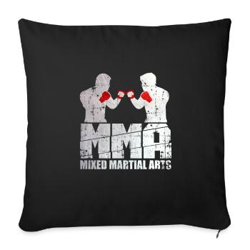 Combattant de MMA - Housse de coussin décorative 45 x 45 cm - noir - Devant