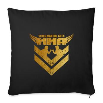 MMA - Sofakissenbezug 45 x 45 cm - Schwarz - Vorne