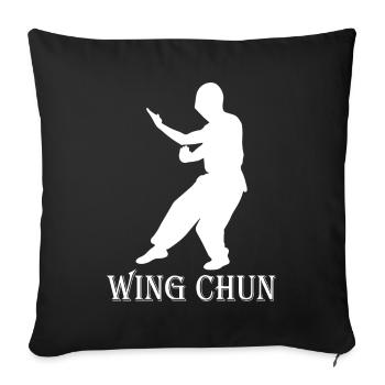 wing chun geschenk shirt - Sofakissenbezug 45 x 45 cm - Schwarz - Vorne