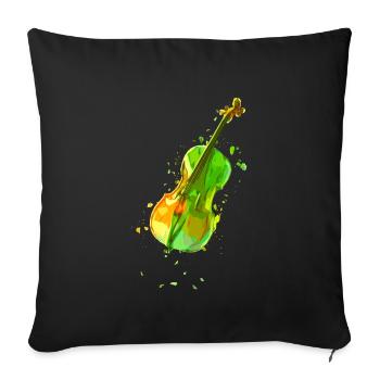 Cellist Geschenkidee Cellospieler Art.-Nr. - Sofakissenbezug 45 x 45 cm - Schwarz - Vorne
