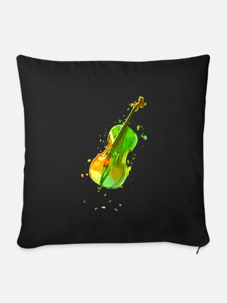 Cellist Geschenkidee Cellospieler Art.-Nr. - Sofakissenbezug 45 x 45 cm - Schwarz