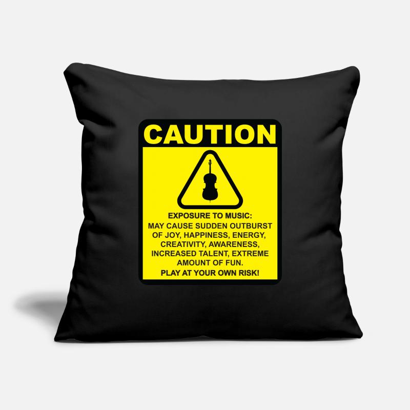 Caution Cello Cellist Gift Idea Cello Player Sofa pillowcase 17,3'' x 17,3'' (45 x 45 cm)