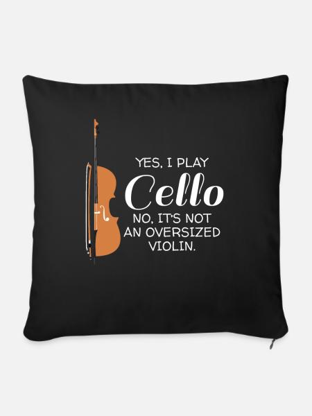 Kein übergroßer Violincellist-Geschenk-Cellospieler - Sofakissenbezug 45 x 45 cm - Schwarz