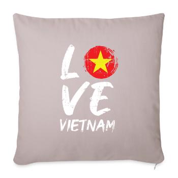 Vietnam - Sofakissenbezug 45 x 45 cm - helles Taupe - Vorne