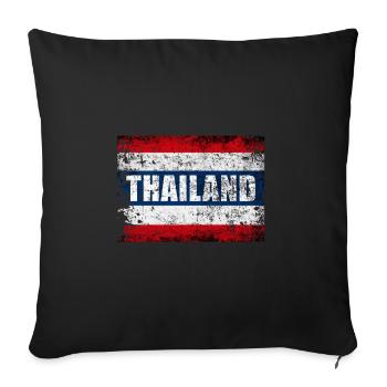 Thaïlande - Housse de coussin décorative 45 x 45 cm - noir - Devant