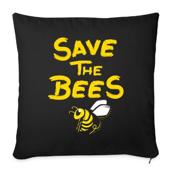 Économiste naturaliste, cadeau The Save The Bees - Housse de coussin décorative 45 x 45 cm - noir - Devant