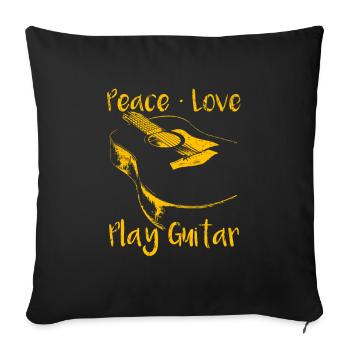 Gitarre - Sofakissenbezug 45 x 45 cm - Schwarz - Vorne