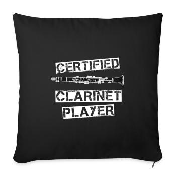 Clarinette Clarinette Hobby - Housse de coussin décorative 45 x 45 cm - noir - Devant