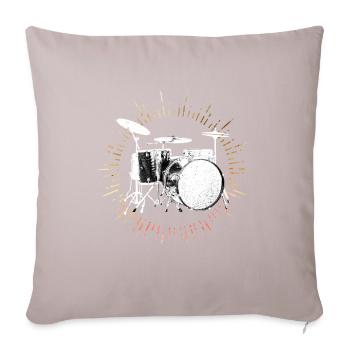 Drums - Sofa pillowcase 17,3'' x 17,3'' (45 x 45 cm) - light taupe - Front