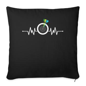 Fléchettes Dartboard Heartbeat Dart Player Gift EKG - Housse de coussin décorative 45 x 45 cm - noir - Devant