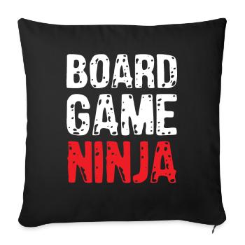 Jeu de société Ninja Boardgamer - Housse de coussin décorative 45 x 45 cm - noir - Devant