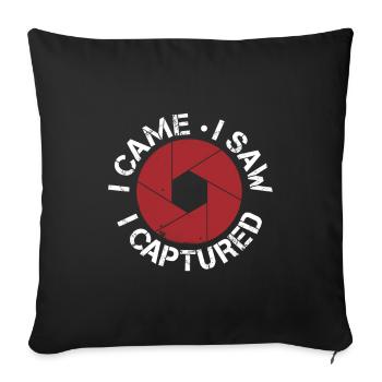 taking photos - Sofa pillowcase 17,3'' x 17,3'' (45 x 45 cm) - black - Front