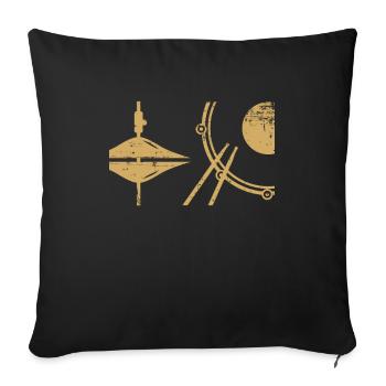 Drums Drummer Gift Idea Drumming Drummer Art - Sofa pillowcase 17,3'' x 17,3'' (45 x 45 cm) - black - Front