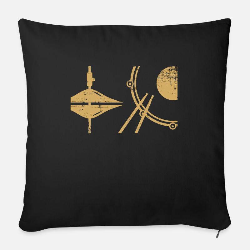 Drums Drummer Geschenkidee Drumming Drummer Art - Sofakissenbezug 45 x 45 cm - Schwarz