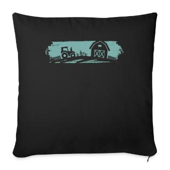 Farmer Gift Idea Tractor Farm Farming Agriculture - Sofa pillowcase 17,3'' x 17,3'' (45 x 45 cm) - black - Front