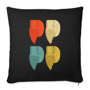 Vintage Fencing Mask Sport Retro Fencer Gift Epee - Sofa pillowcase 17,3'' x 17,3'' (45 x 45 cm) - black - Front