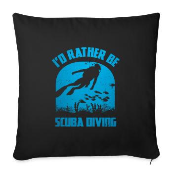 Diver - Sofa pillowcase 17,3'' x 17,3'' (45 x 45 cm) - black - Front