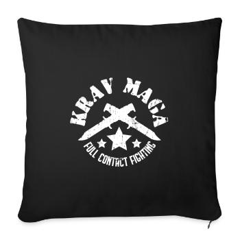 Krav Maga - Housse de coussin décorative 45 x 45 cm - noir - Devant