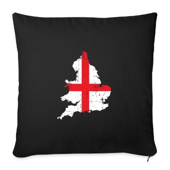Angleterre - Housse de coussin décorative 45 x 45 cm - noir - Devant