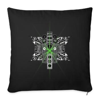T-shirt Jumpstyle Gabber Laser Hardstyle Authority - Housse de coussin décorative 45 x 45 cm - noir - Devant