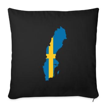 Schweden - Sofakissenbezug 45 x 45 cm - Schwarz - Vorne