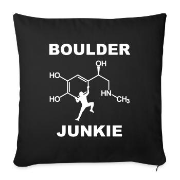 bouldering - Sofa pillowcase 17,3'' x 17,3'' (45 x 45 cm) - black - Front