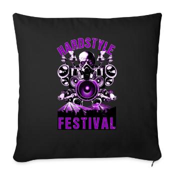 Hardstyle Festival Extreme DJ Laser Lightshow - Housse de coussin décorative 45 x 45 cm - noir - Devant