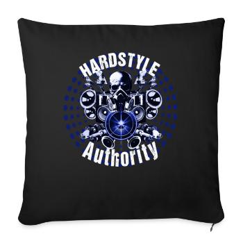 Hardstyle Authority Festival Blau Extrem Bass Beat - Sofakissenbezug 45 x 45 cm - Schwarz - Vorne