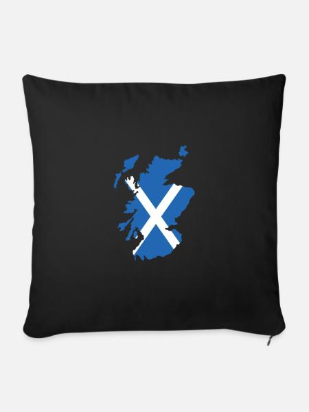 Schottland - Sofakissenbezug 45 x 45 cm - Schwarz