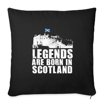 Scotland legends gift - Sofa pillowcase 17,3'' x 17,3'' (45 x 45 cm) - black - Front