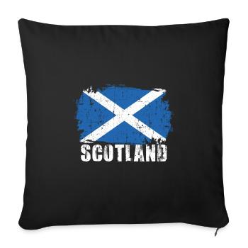 Scotland - Sofa pillowcase 17,3'' x 17,3'' (45 x 45 cm) - black - Front