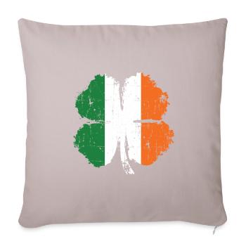 Irlande Trèfle cadeau - Housse de coussin décorative 45 x 45 cm - taupe clair - Devant