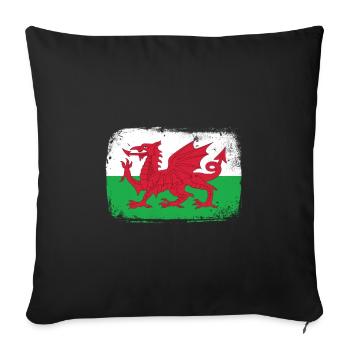 Wales - Sofa pillowcase 17,3'' x 17,3'' (45 x 45 cm) - black - Front