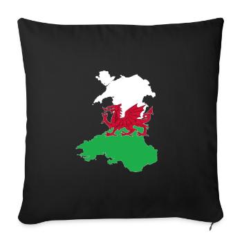 Wales - Sofa pillowcase 17,3'' x 17,3'' (45 x 45 cm) - black - Front