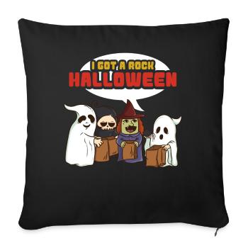 I have a rock Halloween - Sofa pillowcase 17,3'' x 17,3'' (45 x 45 cm) - black - Front