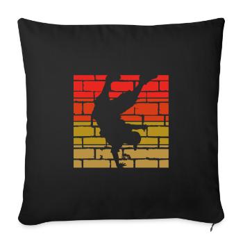 break dancing - Sofa pillowcase 17,3'' x 17,3'' (45 x 45 cm) - black - Front